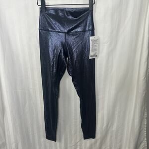 Authentic lululemon Align High Rise Ribbed Pant 28" Shine RARN Size 6 New